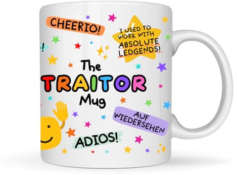 HUNY The Traitor Mug | Colleague Leaving Gift | Funny Coffee Mug | New Job Gift | Personalised Mug | Custom 11oz Ceramic Dishwasher Safe Mug