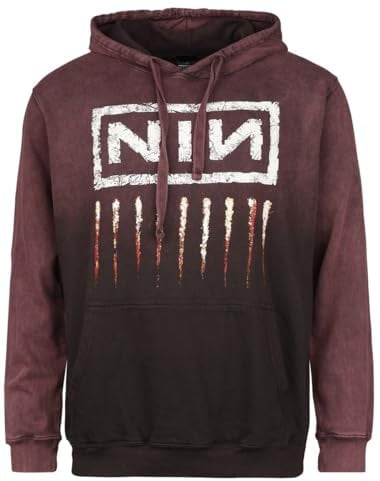 Nine Inch Nails Downward Spiral Männer Kapuzenpullover dunkelrot M 100% Baumwolle Band-Merch, Bands