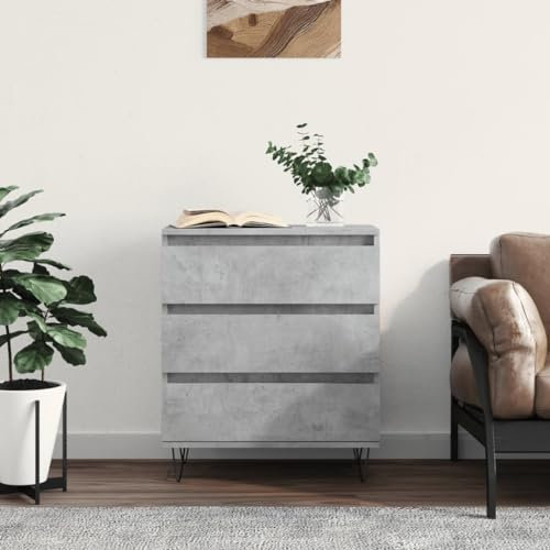 BaraSh Sideboard Betongrau 60x35x70 cm Holzwerkstoff Sideboard Wohnzimmer Buffetschrank Cabinet MöBel Wohnzimmer - 827184