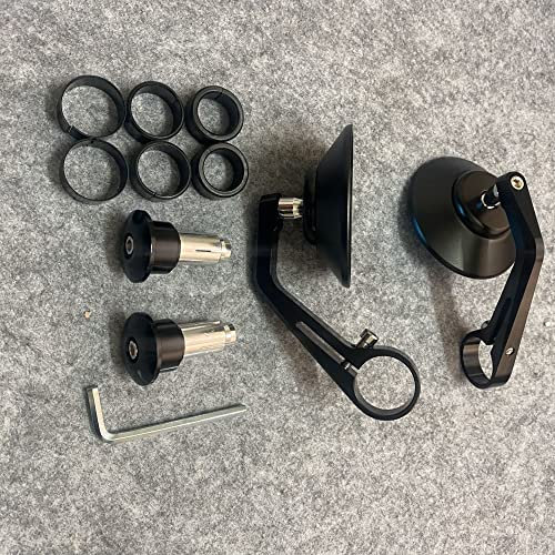 WELSAA Zubehör Motorrad Spiegel Aluminium Lenkerenden Rückspiegel Zubehör Für Vespa GT GTS GTV 60 125 200 250 300 300ie, zhongyi888