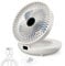 GodbTG Portable Wall-Mounted Fans, Wall-Mounted Desktop Fans, Wall-Mounted Small Fans Portable Plug-in Electric, Household Dual-Use Suspension Adjustable Fan (White)