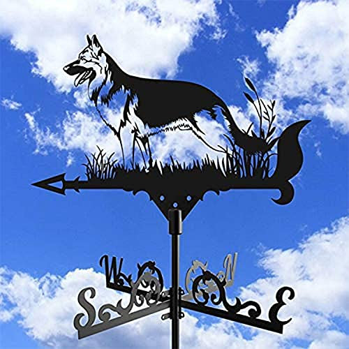 Dekoration Windfahne, Retro Haustier Hund Wetterfahne Garten Metall Terrasse Hof Windrichtungsanzeiger Zubehör Handwerk