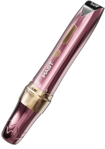 Mast P60 Wireless Tattoo Machine Set Microblading Pen | Wireless Battery, For Brow, Lip, Eyeline, Scalp And Small Tattoos, Pink Color
