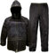 Auto Accessori Lupex Motorradanzug, wasserdicht, wasserdicht, winddicht, schwarz, mit Tasche, Jacke und Regenhose mit versenkbarer Kapuze, PVC, Unisex, Herren Damen (M)