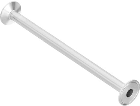 PATIKIL 3/4in OD Tri Clamps Tube, Sanitary Tri Clamps Spool Tube with 50.5mm Ferrule Flange(for 1.5in Tri Clamps) Sanitary Pipe Tubing 304 Stainless Steel for Brewery, 300mm/11.81in L