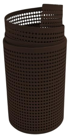 zaun|zu® Rille Sichtschutzstreifen GELOCHT | 30% Lochmuster | PP für Doppelstabmatten Sichtschutz Rolle | Polypropylen | Zaunblende | Made in Germany Braun 2,55m