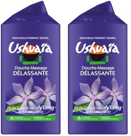 Ushuaïa Gel Douche Ylang, 300ml (Lot de 2)