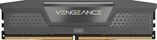 CORSAIR VENGEANCE DDR5 RAM 32GB (1x32GB) 5200MHz CL40-40-40-77 1.25V AMD EXPO Intel XMP 3.0 Memoria per Computer Desktop – Grigio (CMK32GX5M1B5200Z40)