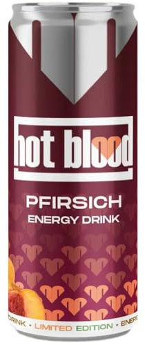 Hot Blood Pfirsich Energy Drink 24x 250ml