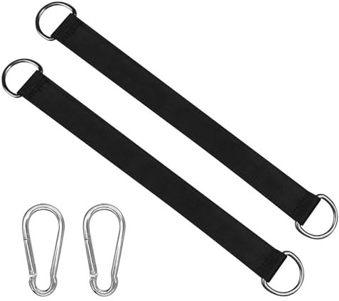 Sivono 2 Stück Schaukelhaken Kit,Boxsack aufhängung,Hängematten Befestigung, Befestigung Nylon Hanging Gurt mit 2 Schwerlast Karabinern und D-Ringen für Schaukel Hängematten