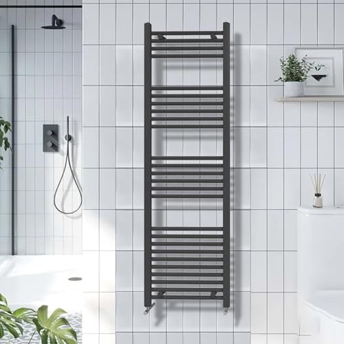 ARKO Towel rail radiator, Heated towel rails, Modern Central Heating Bathroom Towel Radiator, wall mounted (Black, 600x1600mm)