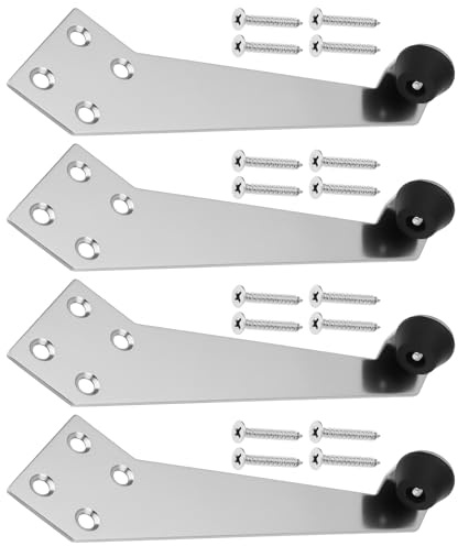 OTOTEC 4 Set Open Limiter Door Stopper Buffer Hinge with Screws for Bedroom Kitchen Living Room, Right