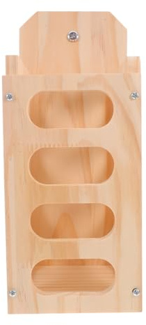 BAZEITFLOW Anti verschwendung Heuraufe für Kaninchen aus Holz Stabiler Heufutterspender mit Befestigung für Kleine Hasen und Kleintiere Praktische Heuraufe für Innenkäfige Heuverlust