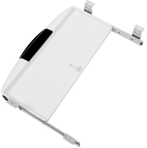 Hoement Leiser Tastaturauszug mit Mausablage Ausziehbares Dual Layer Keyboard Tray Geräuscharme Schienen Platzsparend für Büro und Ergonomisches Arbeiten