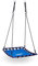 Relaxdays Columpio Jardín Nido Rectangular hasta 100 kg, Nailon y Metal, Azul y Negro, 153 x 74 x 98 cm