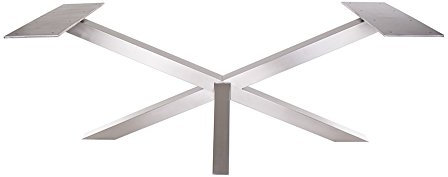 KTC Tec Kreuzgestell Edelstahl GX80x80 mm V2A Tischgestell Küchentisch Esstisch Tischuntergestell X-Gestell einteilig