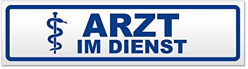 Kiwistar Arzt im Dienst Motiv 1 Magnetschild Schild magnetisch - 20cm Verkehrsblau - Magnetfolie für Auto PKW Kfz