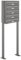 AL Briefkastensysteme 5er Briefkasten als Standbriefkasten, 5 Fach Briefkastenanlage in Aluminiumgrau RAL 9007 Postkasten modern