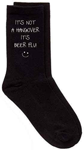 60 Second Makeover Limited Mens Beer Flu Hangover Socks Black Calf Socks Birthday Christmas Valentines Day Dad Husband Boyfriend