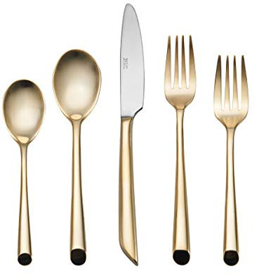 Towle Living 5213011 - Servizio di posate in oro satinato, 20 pezzi, colore: Argento