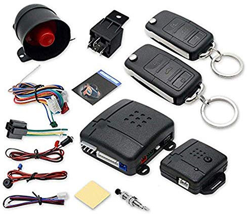 Style 1 Car Central Lock Universal Auto Remote Central Kit Vehicle Door Lock with Shock Sensor + Contorl Box + 2 Replacement Remote Contorl for Car Central Door Lock