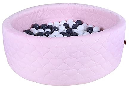 Knorrtoys 68194 - Bällebad soft - Cosy heart rose - 300 Bälle grey/creme