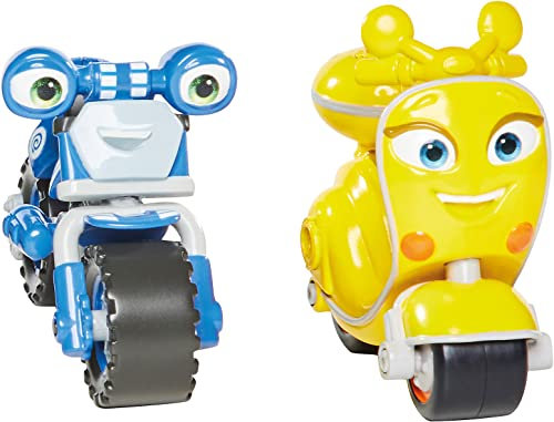 Ricky Zoom Figurines de Motos Loop & Scootio, Jouets à Collectionner Pack de 2 Véhicules Miniatures à Roues Libres, pour Enfants, Garçons et Filles de 3, 4, 5, 6 ans et +, T20045