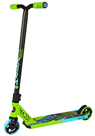Madd Gear Unisex – Erwachsene Kick Extreme Stunt Scooter, Grün/Blau, One Size
