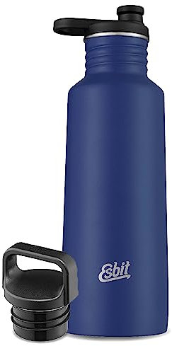 Esbit Sportflasche Pictor - Trinkflasche 750 ml in Blau - mit Sport- und Loop Verschluss - aus Edelstahl