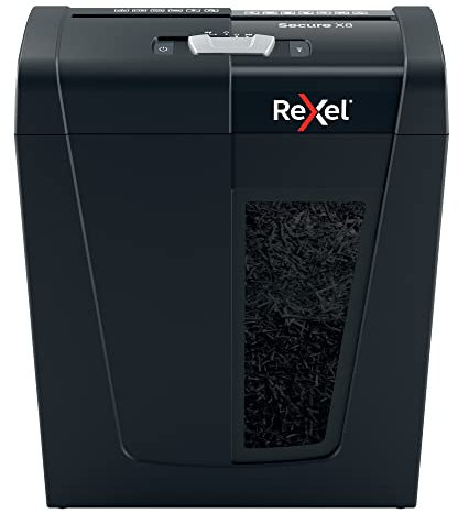 Leitz Rexel 2020123 Secure X8 - Destructeur de Documents Coupe Croisée Sécurité P4, Capacité 9-8 Feuilles (70-80 g/m²), Corbeille 14 litres Amovible