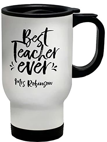 Shopagift Personalised Best Teacher Ever Travel Mug Cup