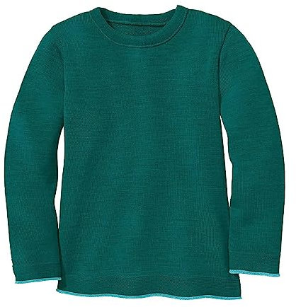 Disana Strick-Pullover, 100% Bio-Merinowolle GOTS, IVN Best | Zeitloses Design | Kleinkind, Kind, Unisex | Made in Germany| Pacific Gr. 98-104
