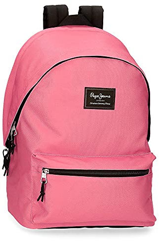 Pepe Jeans Aris Mochila para Portátil Doble Compartimento 15,6 Rosa 31x44x15 cms Poliéster 20,46L