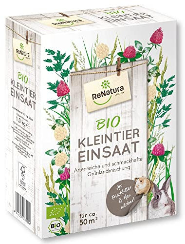 ReNatura Bio Kleintiereinsaat 1,0 kg Kleintierwiese Nutztierwiese Nagerwiese