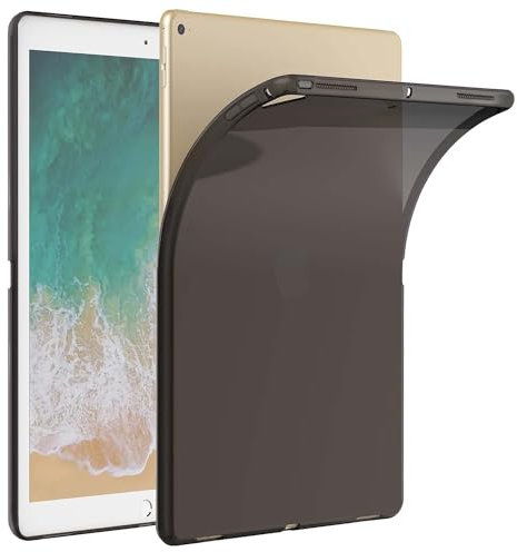 Asgens iPad Pro 12.9 Zoll 2015/2017 Schwarz Klare Hülle, Dünnes Schlank Silikon Sanft TPU Stoßfest Tablette Computer Hülle Für Apple iPad Pro 12.9'' 2015 & 2017