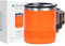 Elemental 284 ml Recess Rocks Tumbler, dreifach wandig, Lowball-Cocktail-Heiß- und Kalt-Reisebecher, wiederverwendbarer 18/8-Edelstahl – Orange