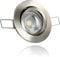 LEDFULL® Premium LED Einbaustrahler Set GU10 Dimmbar 230V 5W Spot Warmweiß/Edelstahl gebürstet Deckenstrahler schwenkbar / 50W Strahler Ersatz