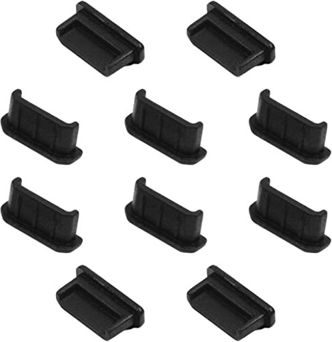 SHANFEILU Silicone Mini HDMI Port Plug Cover Anti Dust Stopper Moisture Protector Cap for TV Computer Digital Socket Printer Black 10pcs