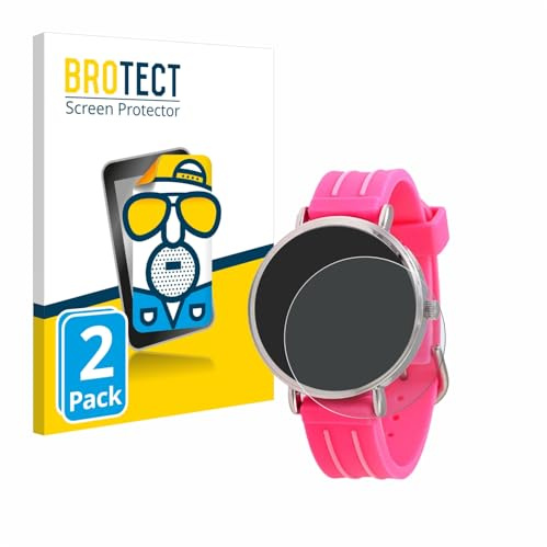 BROTECT Schutzfolie für Kiddus Children's Learning Watch | 2 Stück Entspiegelnder Displayschutz Made in Germany Matte Displayschutz-Folie Anti-Reflex Anti-Fingerprint Einfache Montage