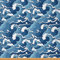 Ozean Welle Polsterstoff für Stühle Hokusai Outdoor Stoff im japanischen Stil Meterware exotische Meeresmotive Dekorationsstoff für Polster und Heimwerkerprojekte 920x150cm blau weiß