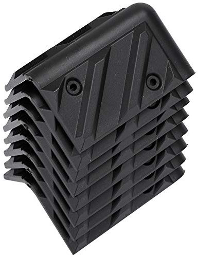 Lautsprecher-Eckenschutz, rechtwinkliger Eckenschutz aus schwarzem Kunststoff, mit Schraubensets für Schrank, Gitarre, Verstärker, Bühnenlautsprecher, 8 Stück
