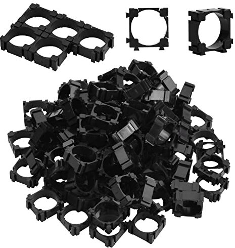 Vesaneae 100 Pz Supporto Cilindrico per Batteria Agli Ioni di Litio 18650, Batteria al Litio Staffa, Connettore Ioni Litio Cilindrico per Batteria per Fai Da Te
