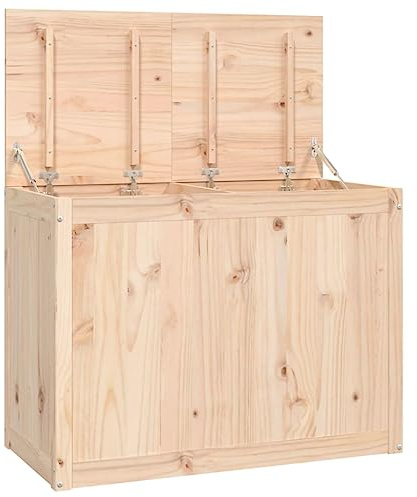 vidaXL Wäschetruhe Wäschekorb Wäschebox Wäschetonne Holztruhe Wäschebehälter Sammler Korb Box Wäschesack 88,5x44x66cm Massivholz Kiefer