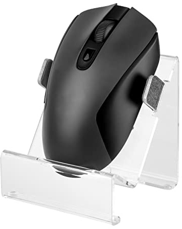 CaSZLUTION Universeller Maushalter, Ständer für den Desktop, vertikale Halterung, Ständer für kabelgebundene und kabellose Maus, PC-Gaming-Maus-Organizer-Halterung, transparent