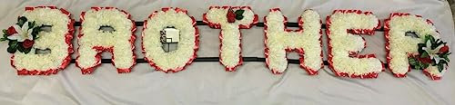 Brother Artificial Silk Funeral Tribute Flower Wreath 7 Letter Memorial Grandad