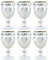 Sungmor Lot de 6 verres à vin en relief de style royal - Verres à vin à pied - Décoration et célébration de mariage, Halloween, Thanksgiving, fête de Noël
