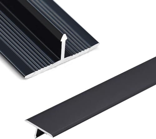 LIYI929GP T-Profil Übergangsschiene Übergangsprofil Breite 15 20 33 40mm, Bodenübergangsstreifen Dauerhaft Aluminium Ausgleichsprofil Schwarz Weiß Gold, Bodenleiste Türleiste Türschwellen Leiste