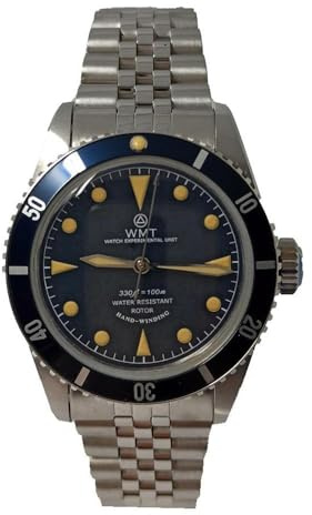 WATCH EXPERIMENTAL UNIT Sea Diver Blue Jubilee Automatik Stahl Vintage Uhr Unisex, blau, Armband