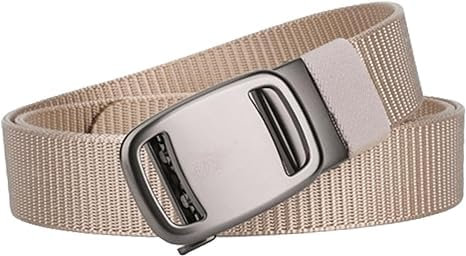 FAFOUR Pilot Tactical Belt, zahnlose automatische Gürtelschnalle, Nylongürtel für Männer, Canvas Casual Atmungsaktiv Hose Gürtel Arbeitsplatz
