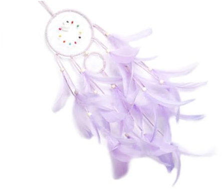 Zerodeko Hochzeitsdekoration Traumfänger Dreamcatcher Auto hängen hängende Fengshui-Verzierung Ornamente Traumnetzwerk Dekorationsanhänger niedlich Spinnennetz Requisiten schmücken Violett